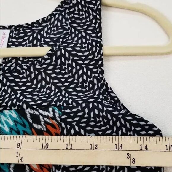 Xhilaration Tank Dress Women’s SP Multicolor Geometric Scoop Sleeveless Summer - Picture 8 of 11